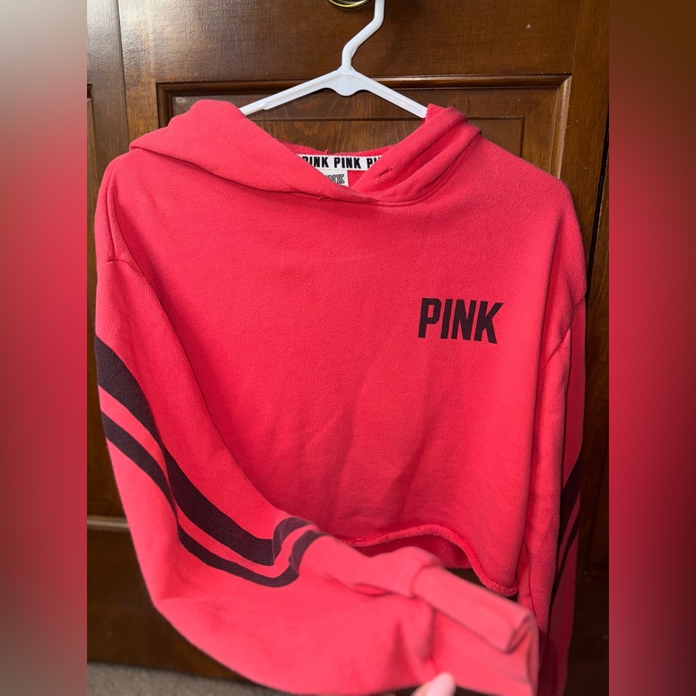 XS Pink Hoodie Crop Top